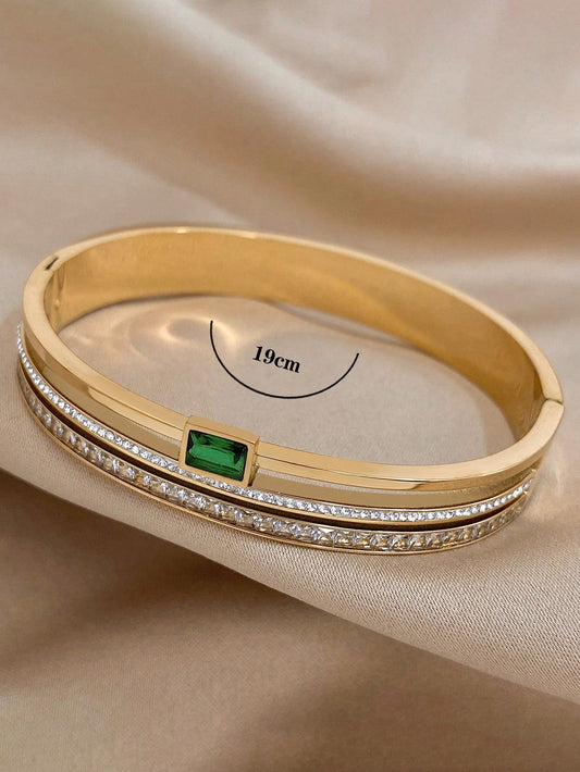 Pulseira Feminina Valentina com Zircônias Banhada a Ouro 18K TAINA JOIAS