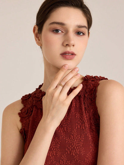 Anel Flor Vazada Madeleine TAINA JOIAS