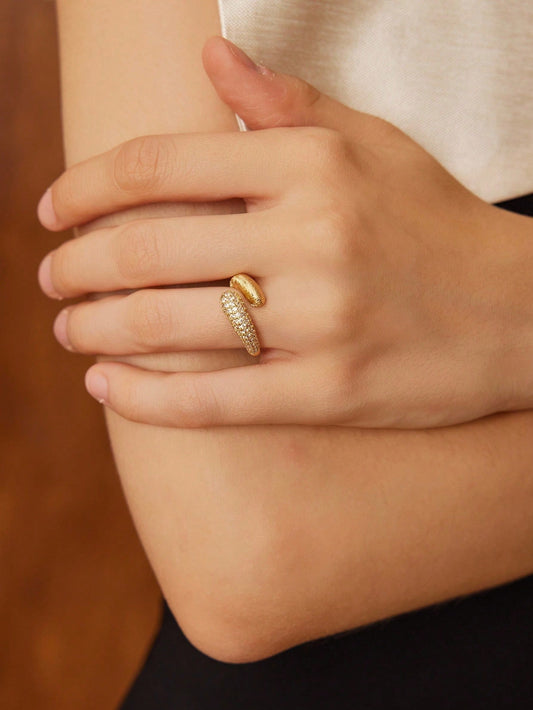 Anel Pavê Isabelle TAINA JOIAS