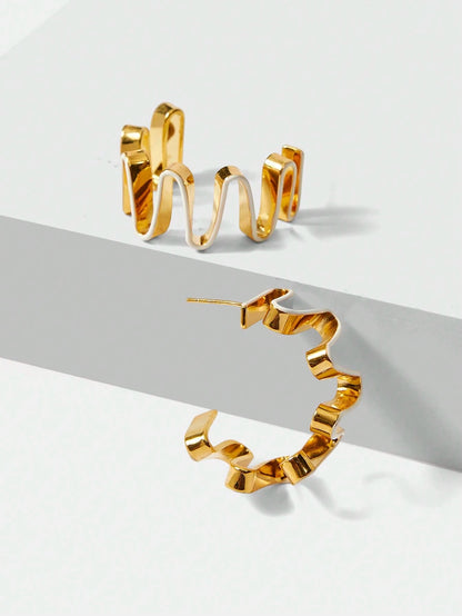 Brinco Banhado a Ouro 18K, Éloise