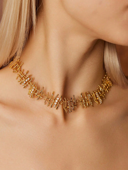 Colar de Strass Esmeralda Alina