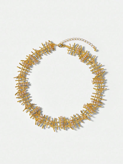 Colar de Strass Esmeralda Alina