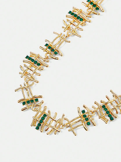 Colar de Strass Esmeralda Alina
