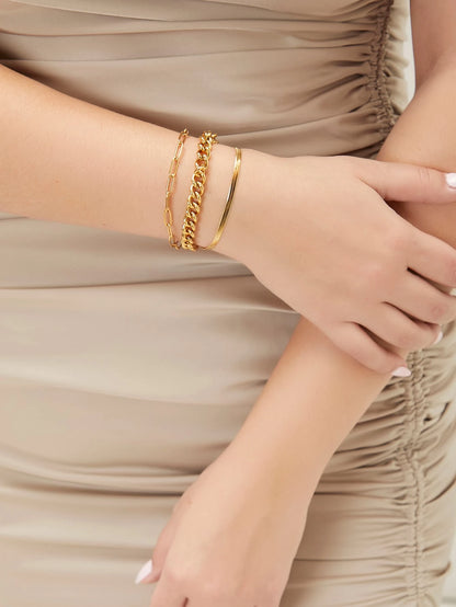 Kit com 3 Pulseiras Minimalistas Aurora
