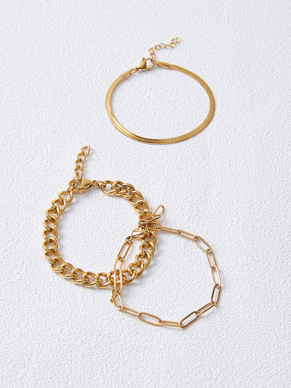 Kit com 3 Pulseiras Minimalistas Aurora