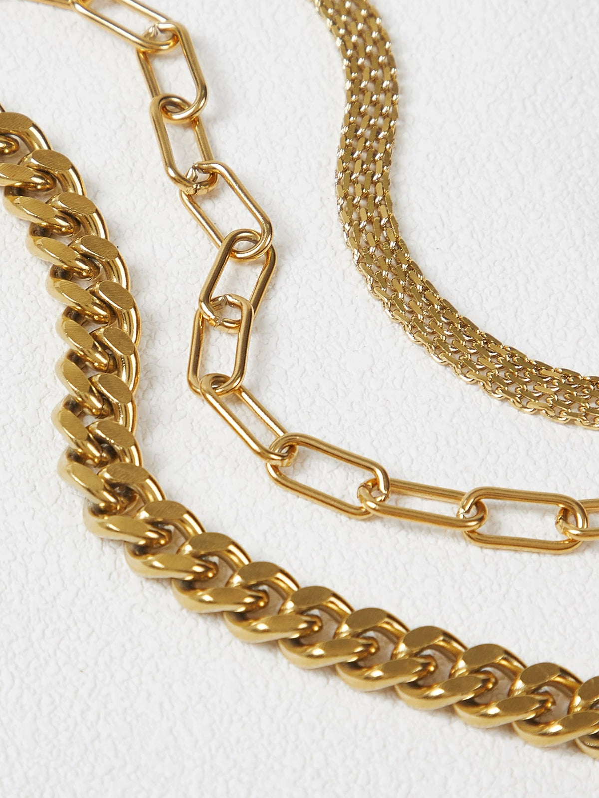 Kit com 3 Pulseiras de Corrente Sofia