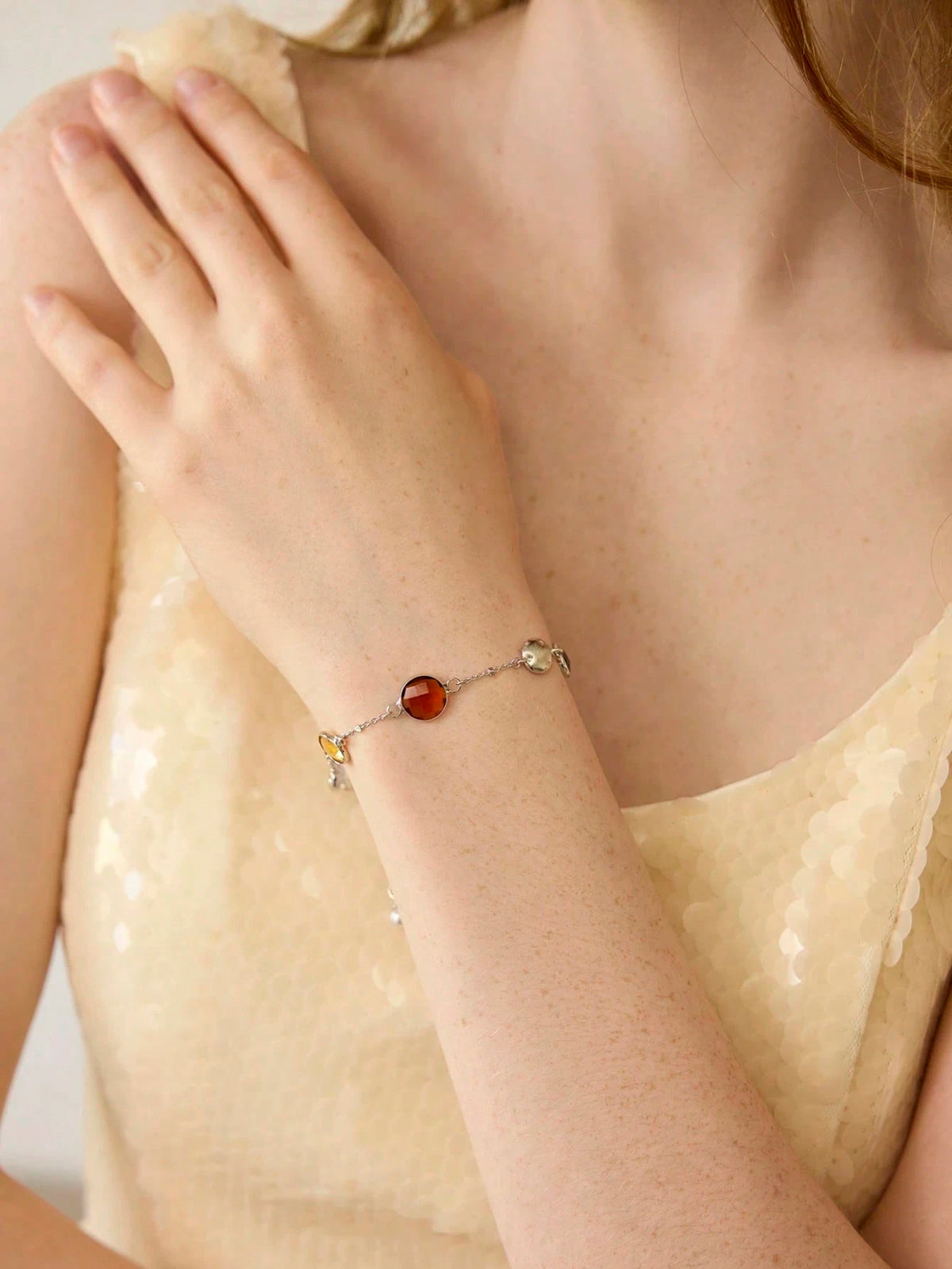 Pulseira Assimétrica Celeste