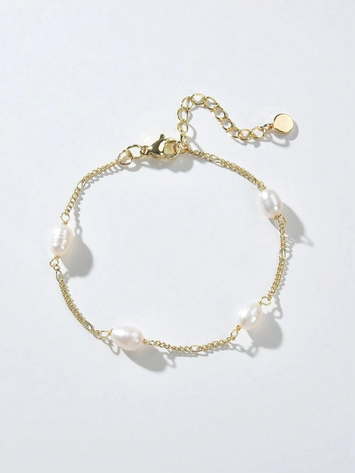 Pulseira Feminina Bianca com Pérola Natural Banhada a Ouro 18K TAINA JOIAS
