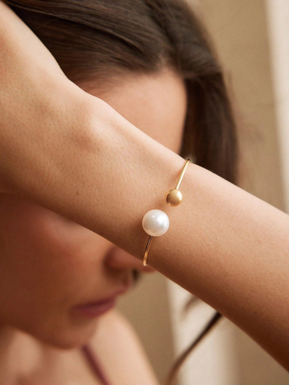 Pulseira Feminina Isadora Banhada a Ouro 18K com Contas de Vidro TAINA JOIAS
