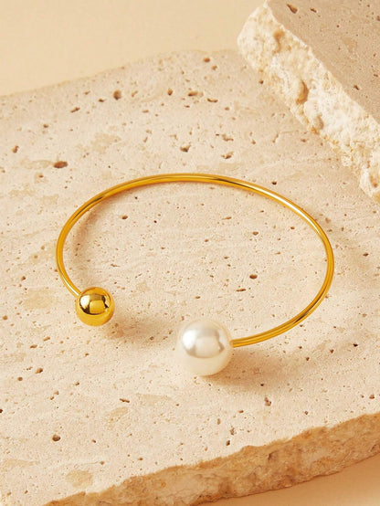 Pulseira Feminina Isadora Banhada a Ouro 18K com Contas de Vidro TAINA JOIAS