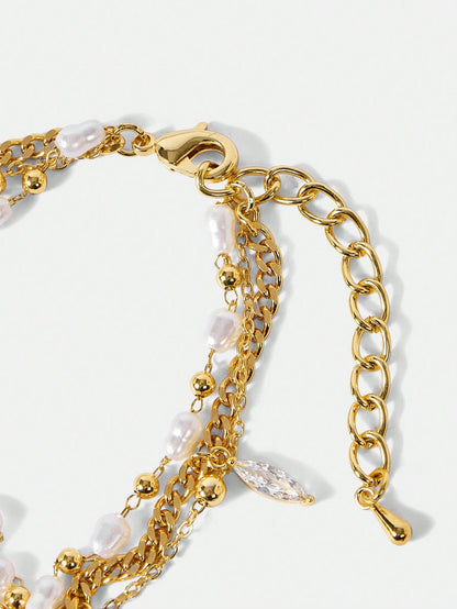 Pulseira Feminina Pérola Serena