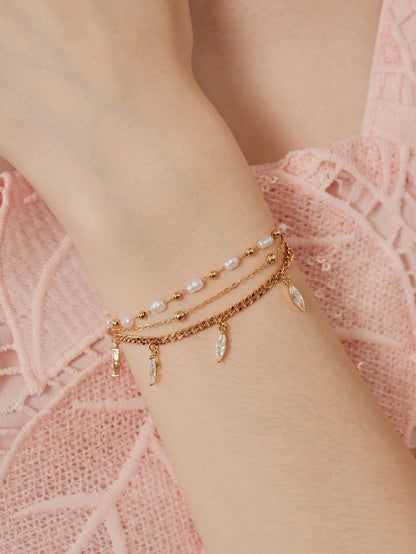 Pulseira Feminina Pérola Serena