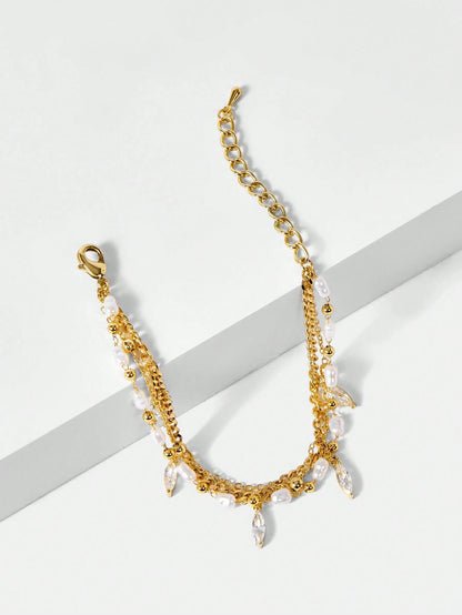 Pulseira Feminina Pérola Serena