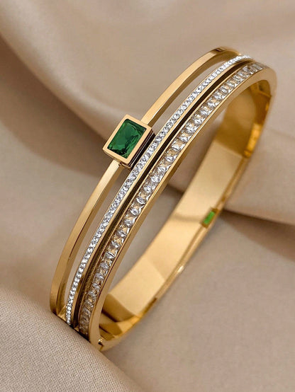 Pulseira Feminina Valentina com Zircônias Banhada a Ouro 18K TAINA JOIAS