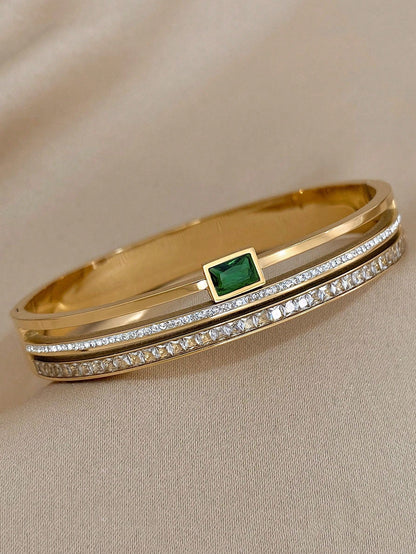 Pulseira Feminina Valentina com Zircônias Banhada a Ouro 18K TAINA JOIAS